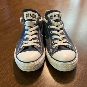 Navy blue womens converse low top